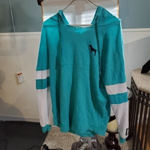 PINK: Teal hoodie